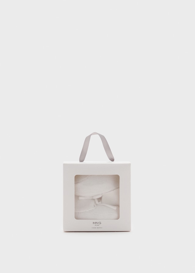 Mango Gestrickte Babyschuhe Mit Schleife