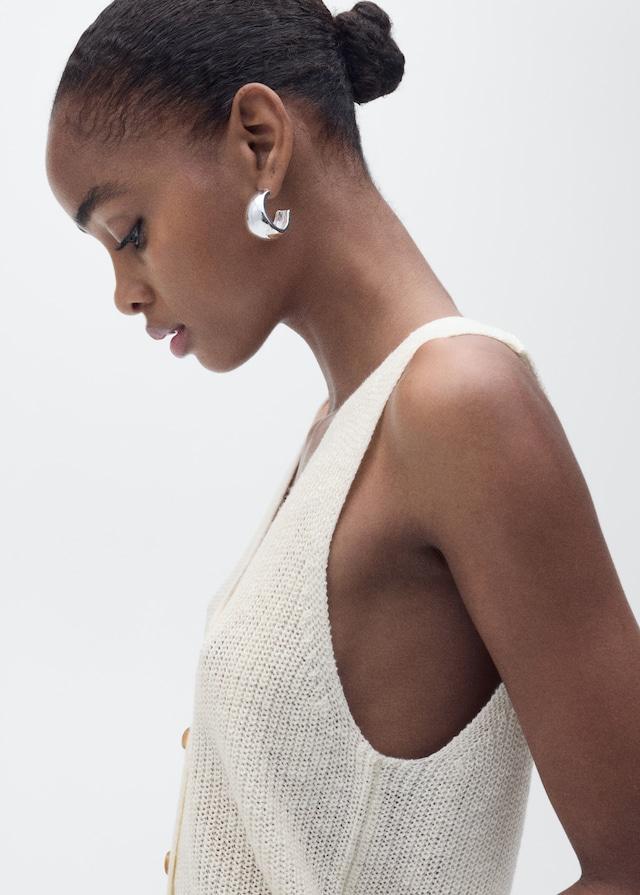 Mango Grobstrickweste Mit Knöpfen