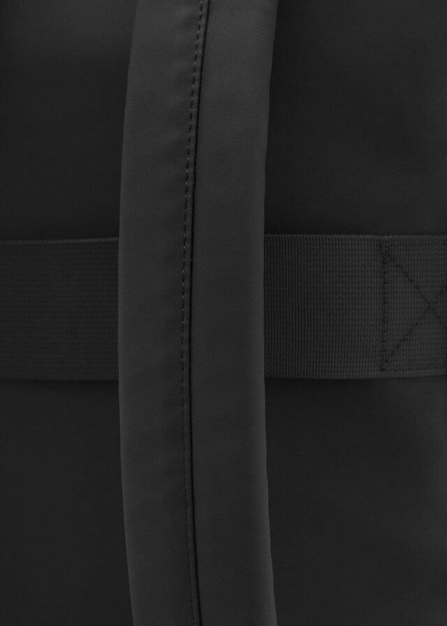 Mango Gummierter Rucksack Mit Umschlagverschluss