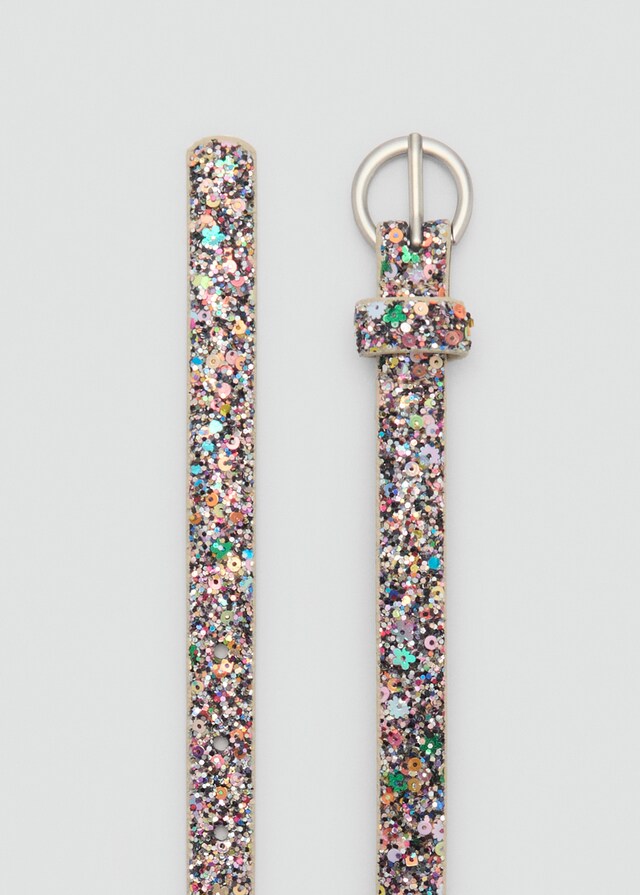 Mango Gürtel mit Glitzereffekt