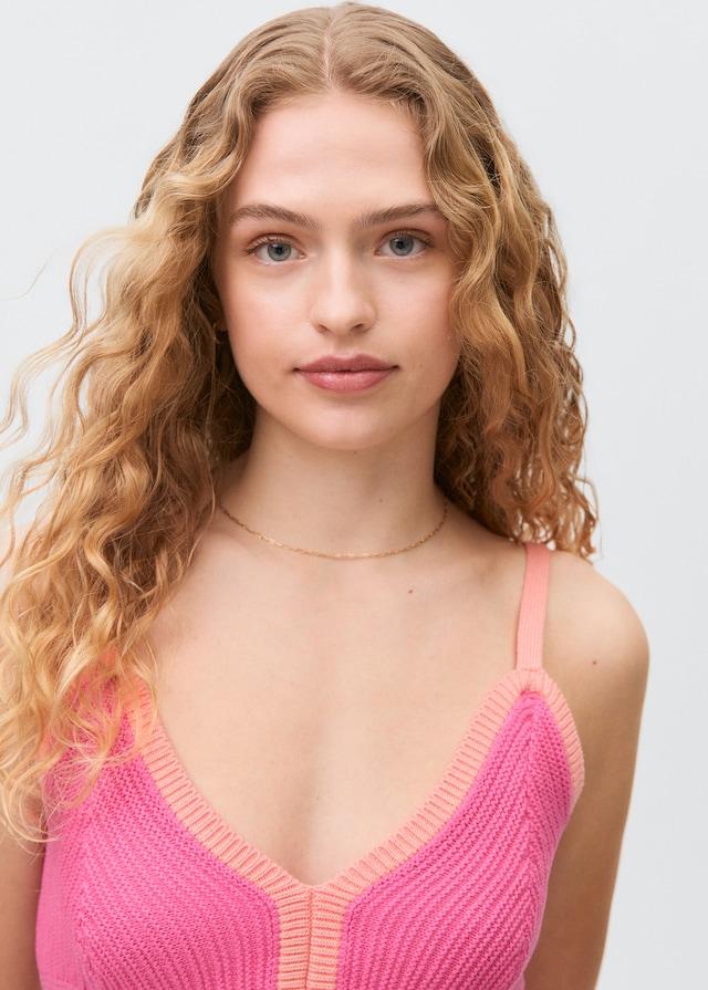 Mango Häkel-Top Mit Kontrastdetail