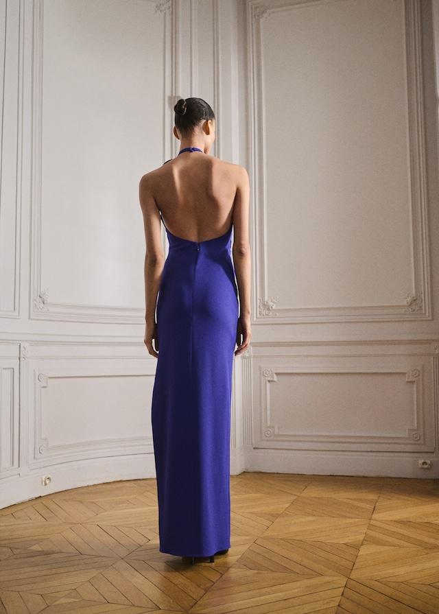 Mango Halterkleid Mit Blumenschmuck