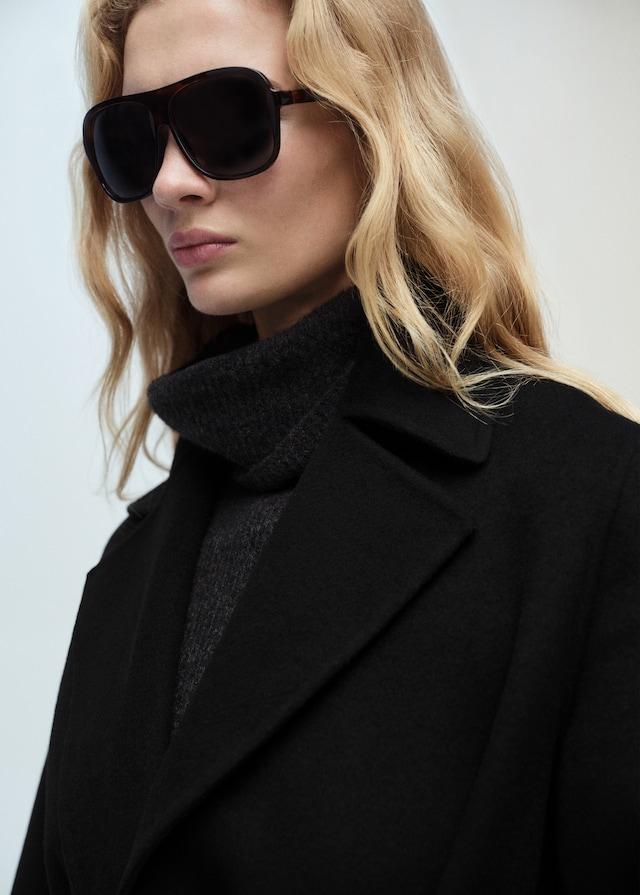 Mango Handmade Mantel Mit Gürtel