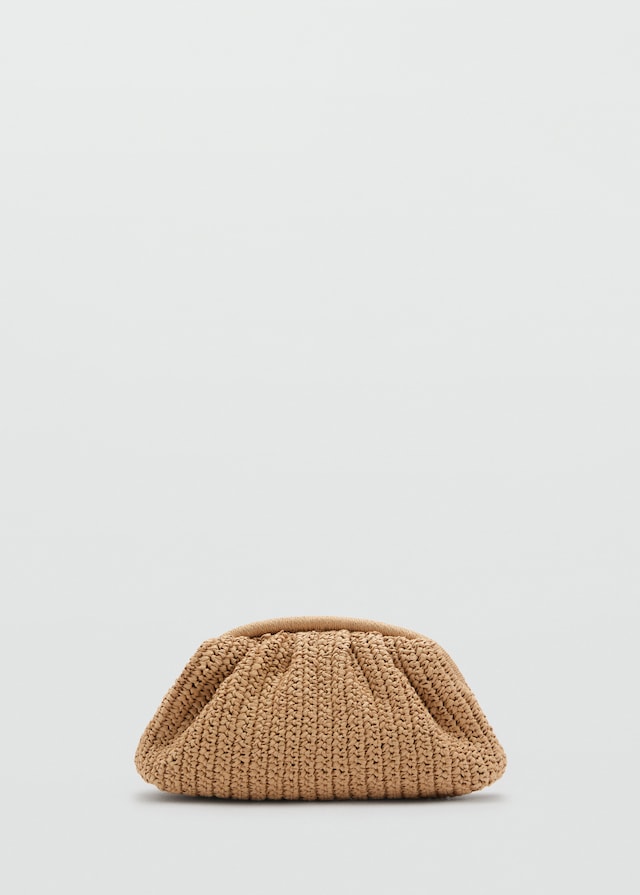 Mango Handtasche Aus Naturfaser