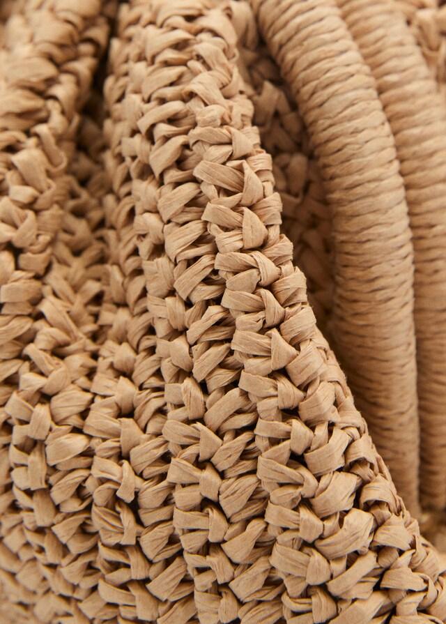 Mango Handtasche Aus Naturfaser