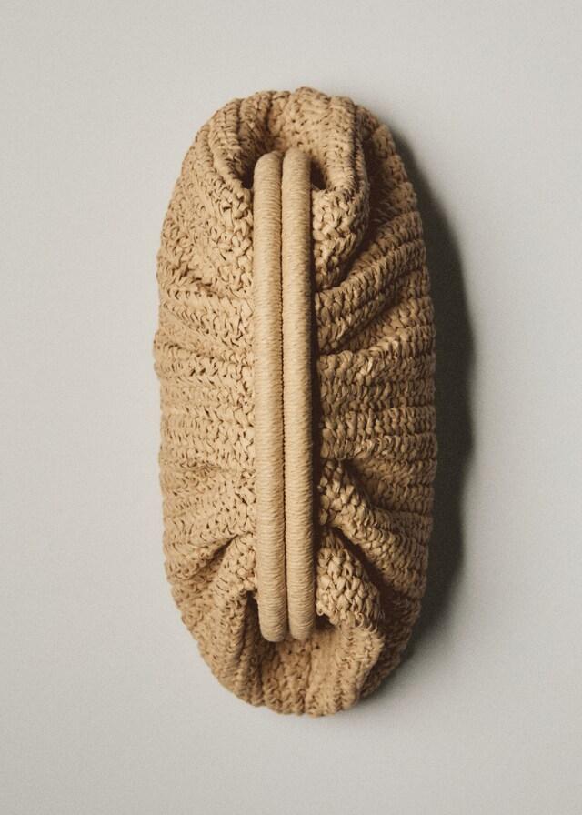 Mango Handtasche aus Naturfaser