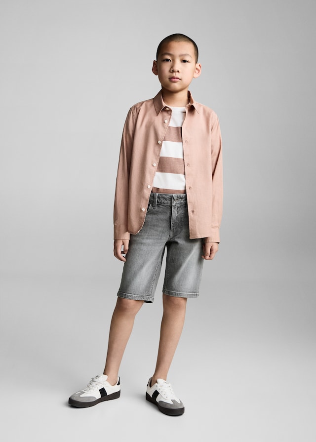 Mango Hemd Aus Baumwolle Mit Leinen