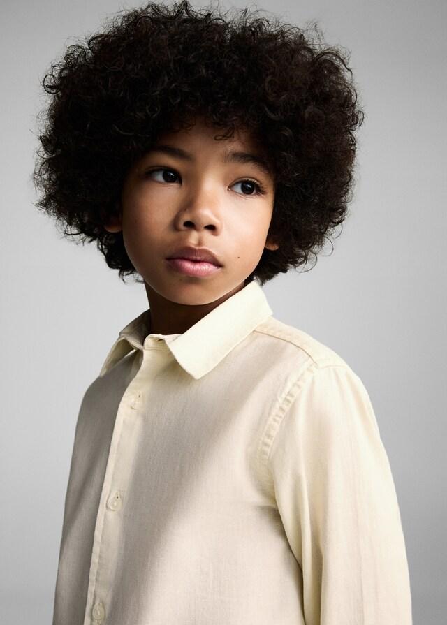 Mango Hemd Aus Baumwolle Mit Leinen