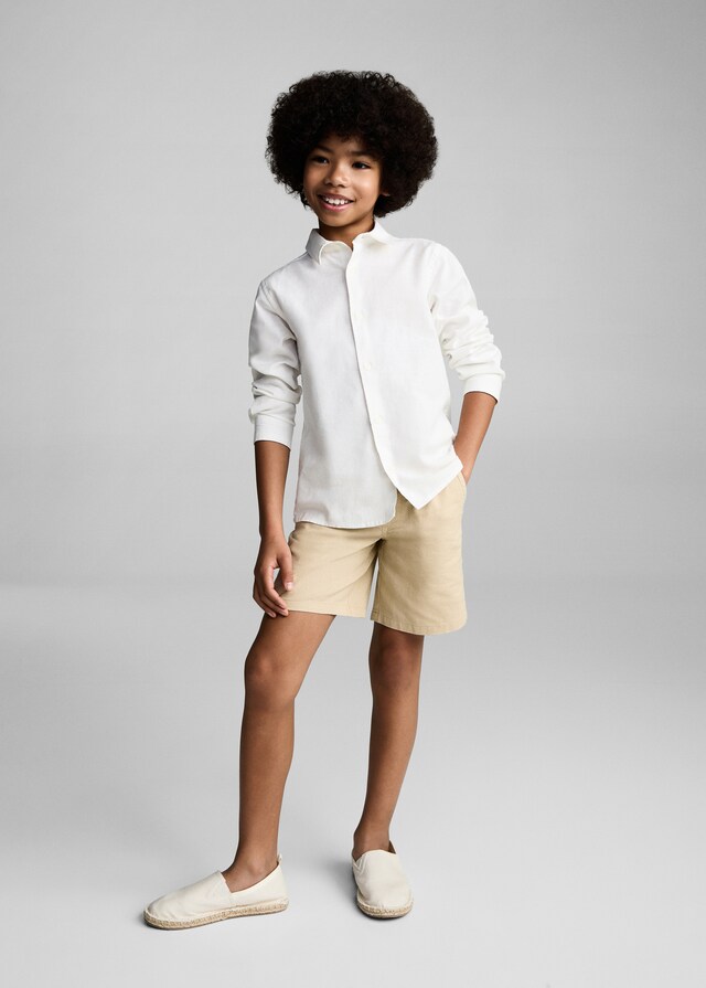 Mango Hemd Aus Baumwolle Mit Leinen