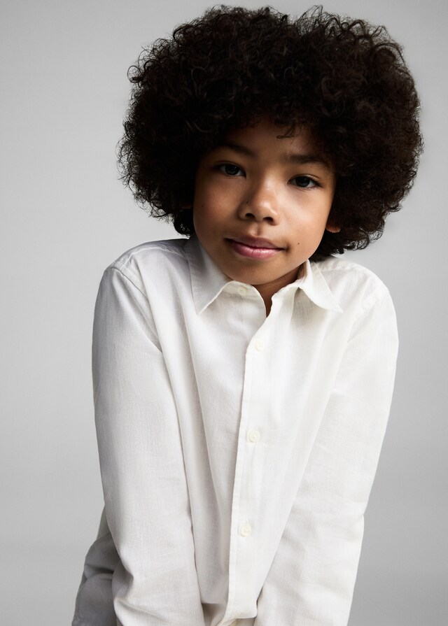 Mango Hemd Aus Baumwolle Mit Leinen