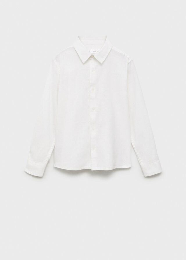 Mango Hemd Aus Baumwolle Mit Leinen