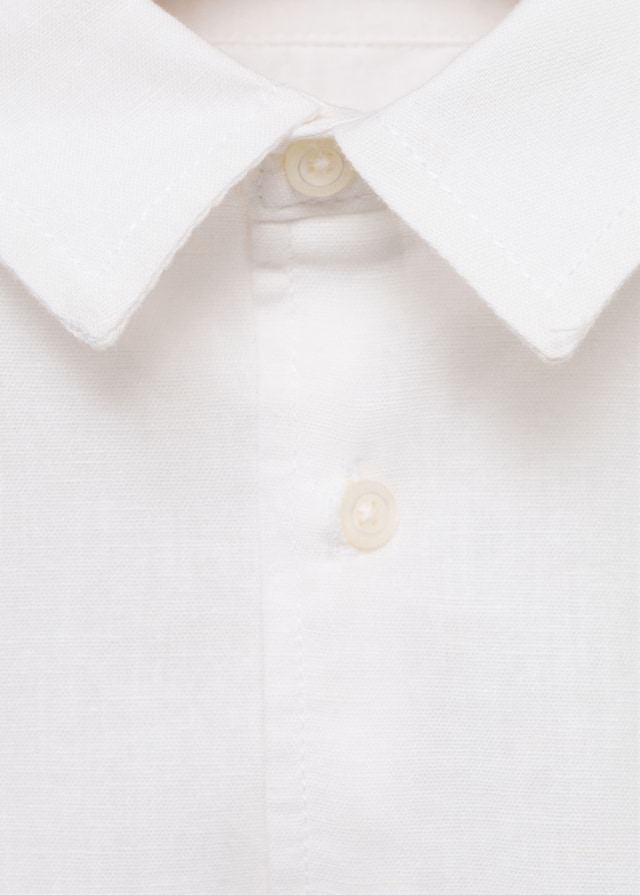 Mango Hemd Aus Baumwolle Mit Leinen