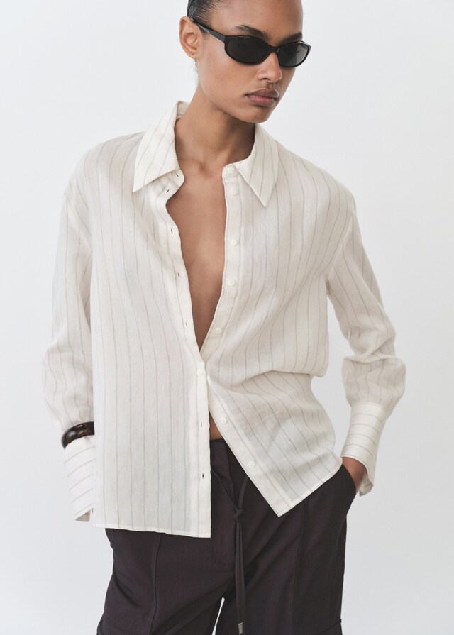 Mango Hemd mit Streifenprint