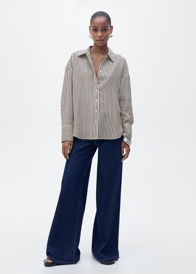 Mango Hemd Mit Streifenstruktur