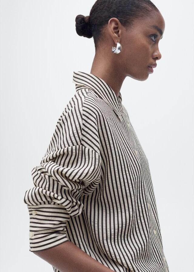 Mango Hemd Mit Streifenstruktur