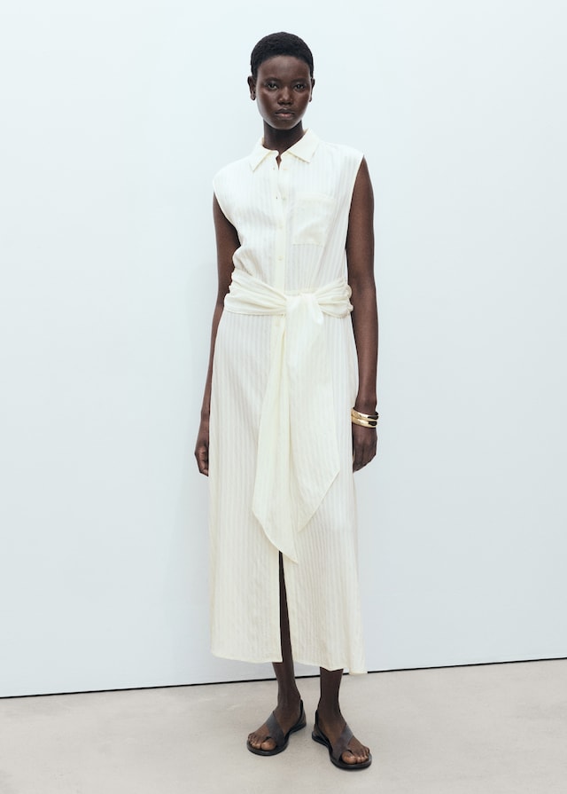 Mango Hemdkleid Mit Taillenband