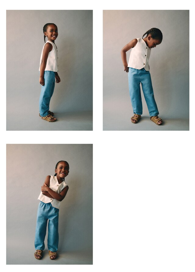 Mango Hose mit gerafftem Bund