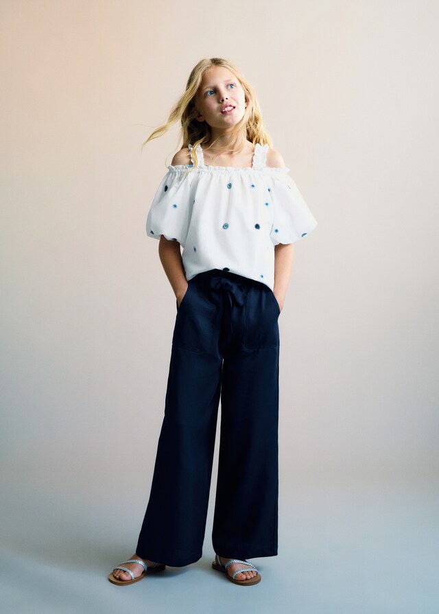 Mango Hose mit Schleifengürtel