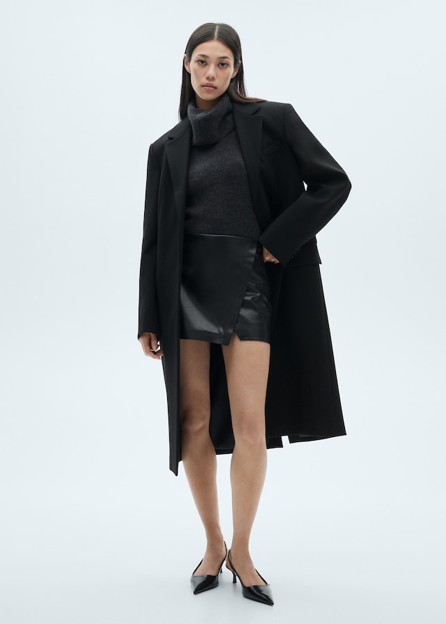 Mango Hosenrock Mit Ledereffekt