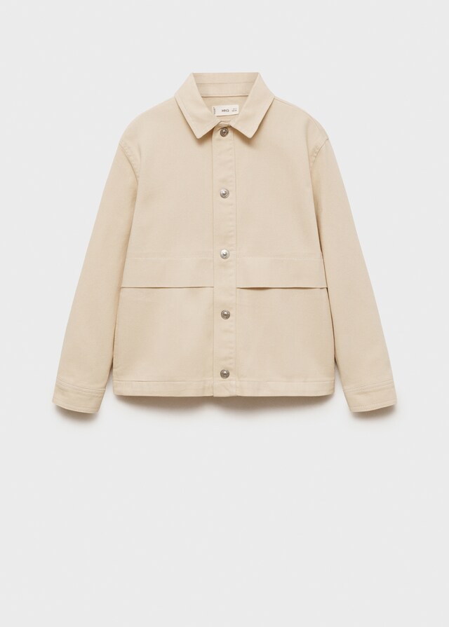 Mango Jacke Aus Serge-Baumwolle Mit Taschen