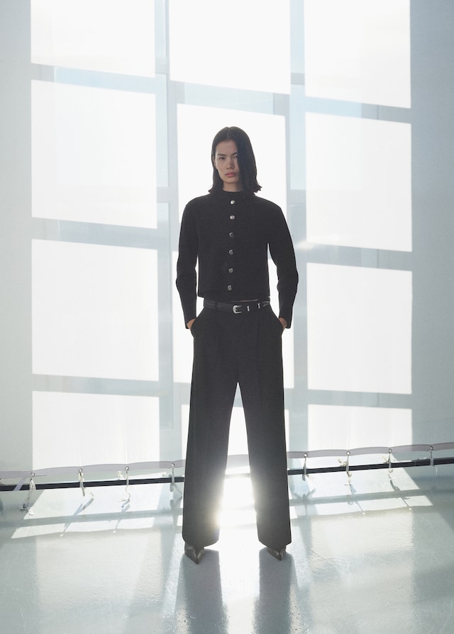 Mango Jacke Mit Stehkragen Und Schmuckknöpfen