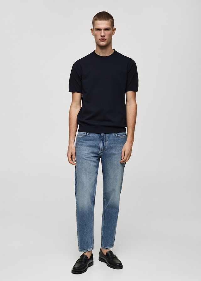 Mango Jeans Cropped Tapered Fit