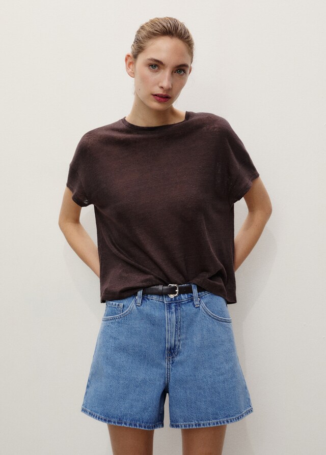 Mango Jeans-Shorts Mit Hoher Taille