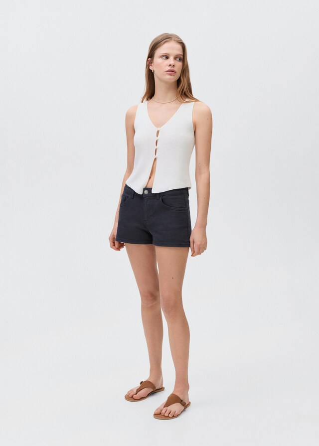 Mango Jeans-Shorts Mit Hoher Taille