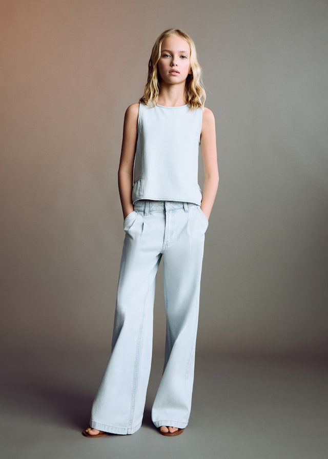 Mango Jeanshose Mit Bundfaltendetail