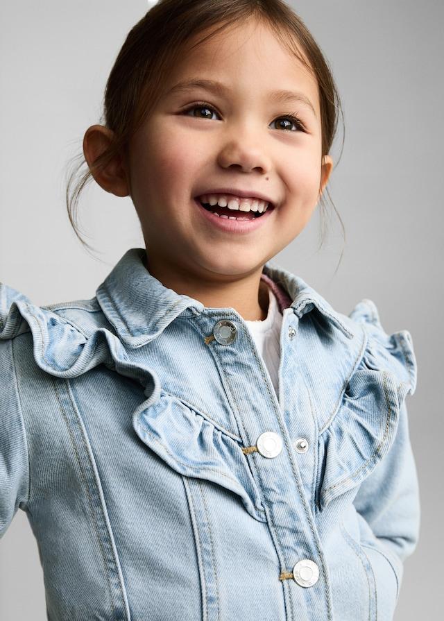 Mango Jeansjacke Mit Rüschen