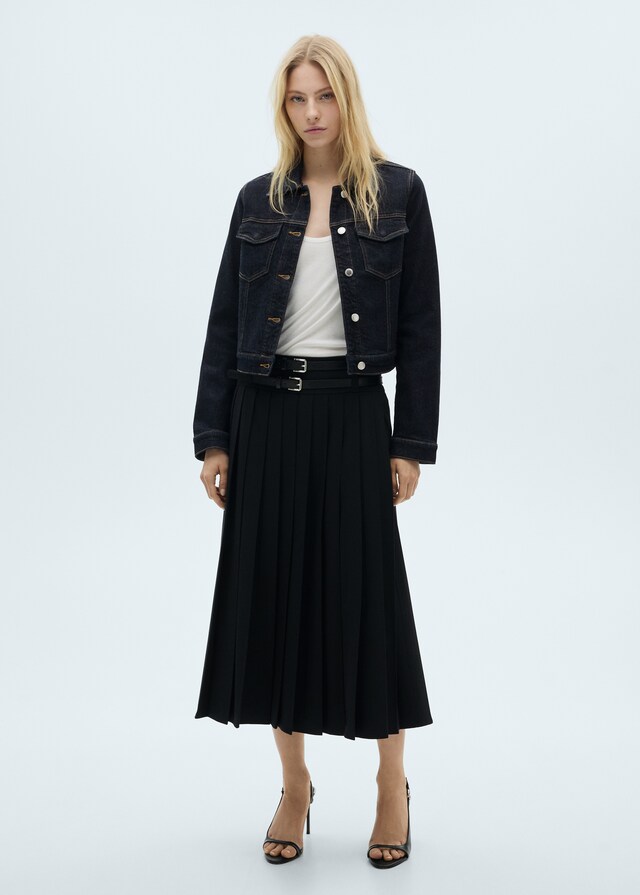 Mango Jeansjacke Mit Taschen