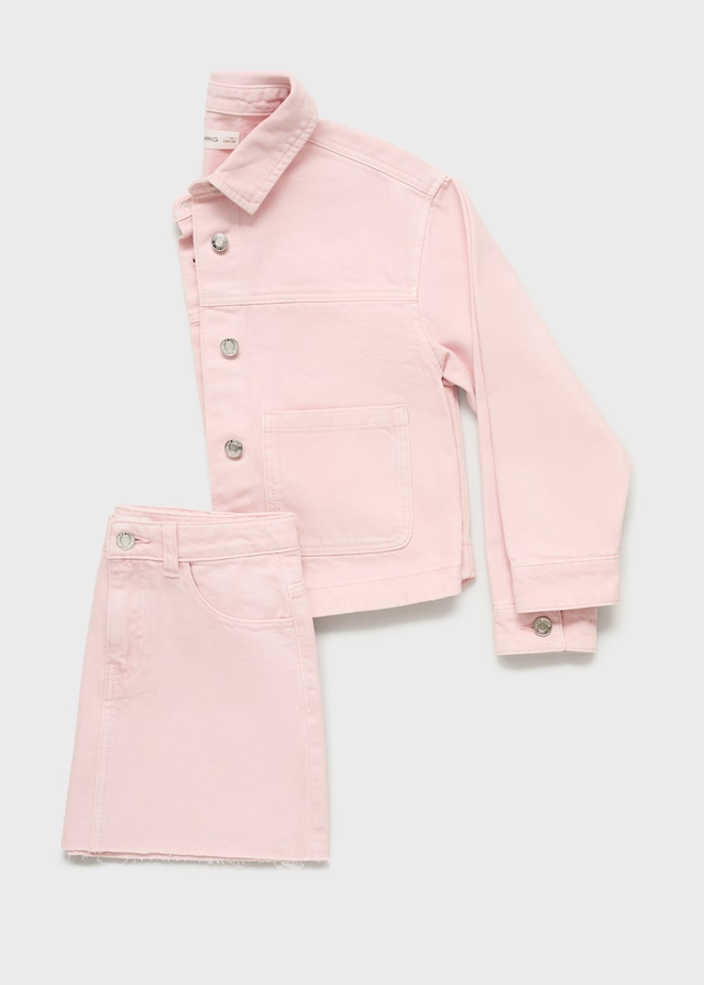 Mango Jeansrock Mit Entfranstem Saum