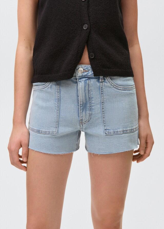 Mango Jeansshorts Mit Ausgefranstem Saum