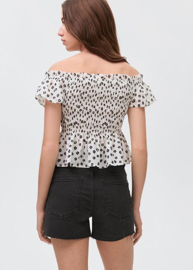 Mango Jeansshorts Mit Nieten