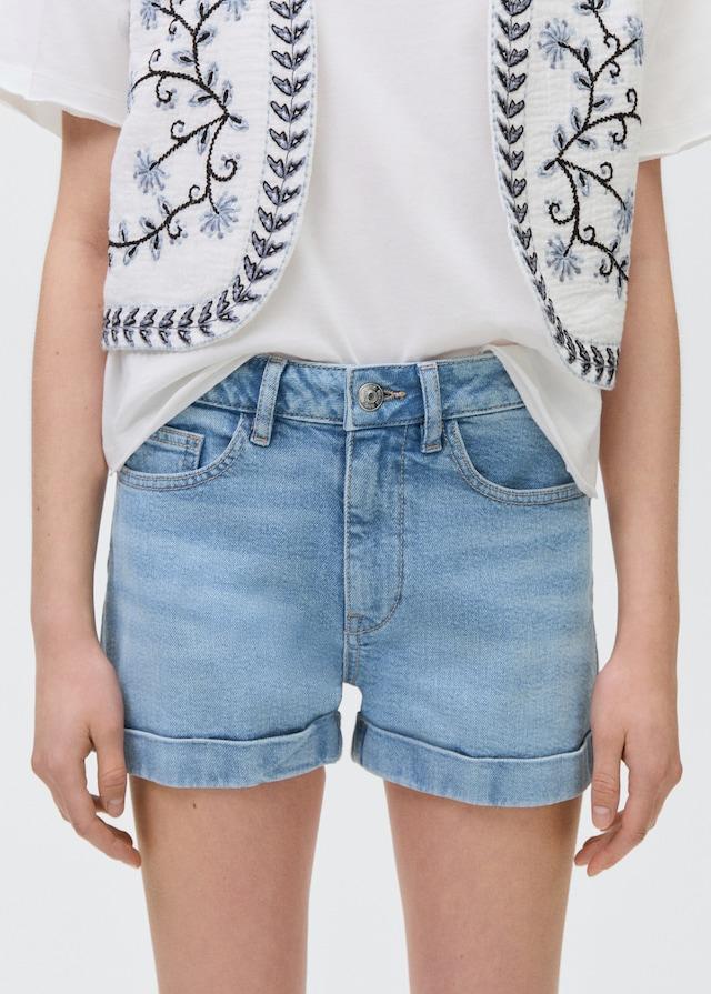 Mango Jeansshorts Mit Umgeschlagenem Saum