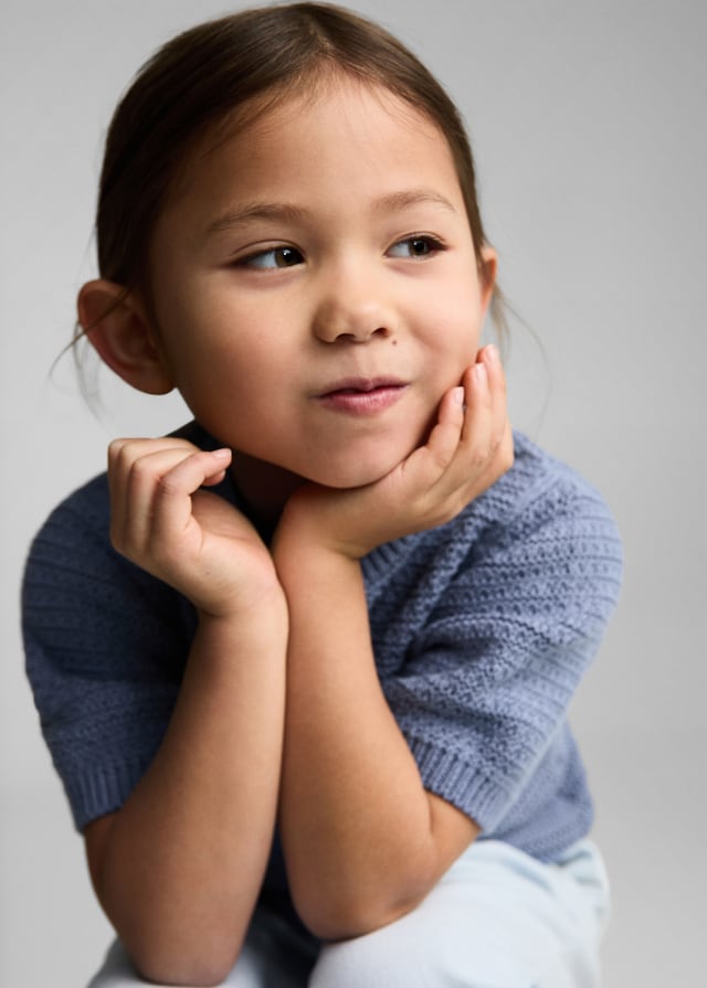 Mango Jersey Baumwolle Strick Mit Kurzen Ärmeln