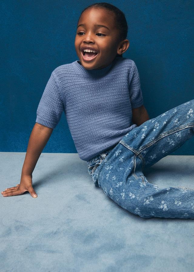 Mango Jersey Baumwolle Strick Mit Kurzen Ärmeln