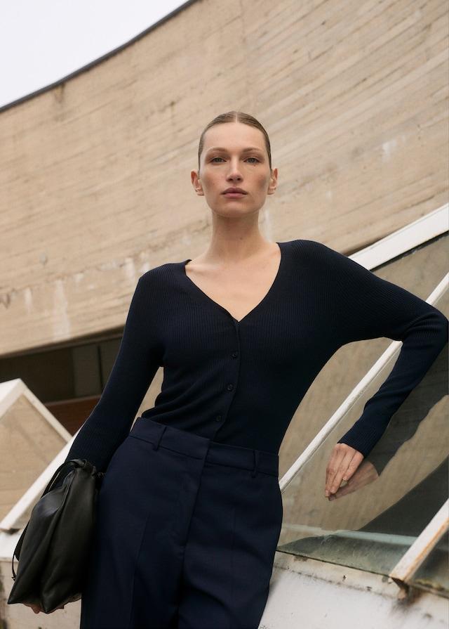 Mango Jumpsuit Mit Kontrastoberteil