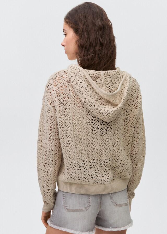 Mango Kapuzenpullover Mit Lochmuster