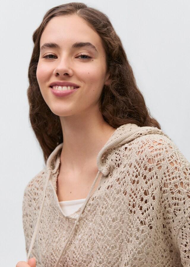 Mango Kapuzenpullover Mit Lochmuster