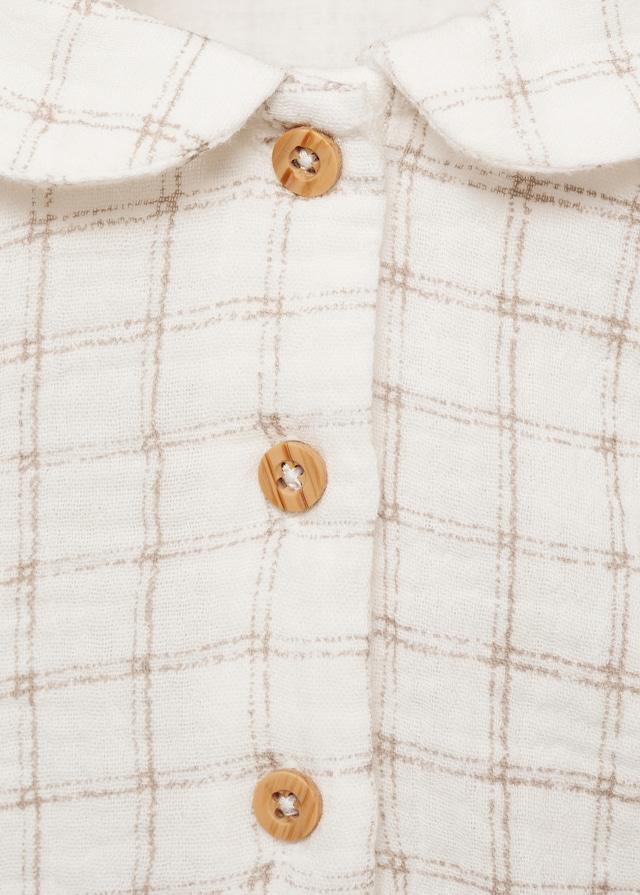 Mango Karierte Baumwollbluse