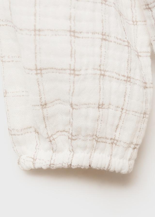 Mango Karierte Baumwollbluse