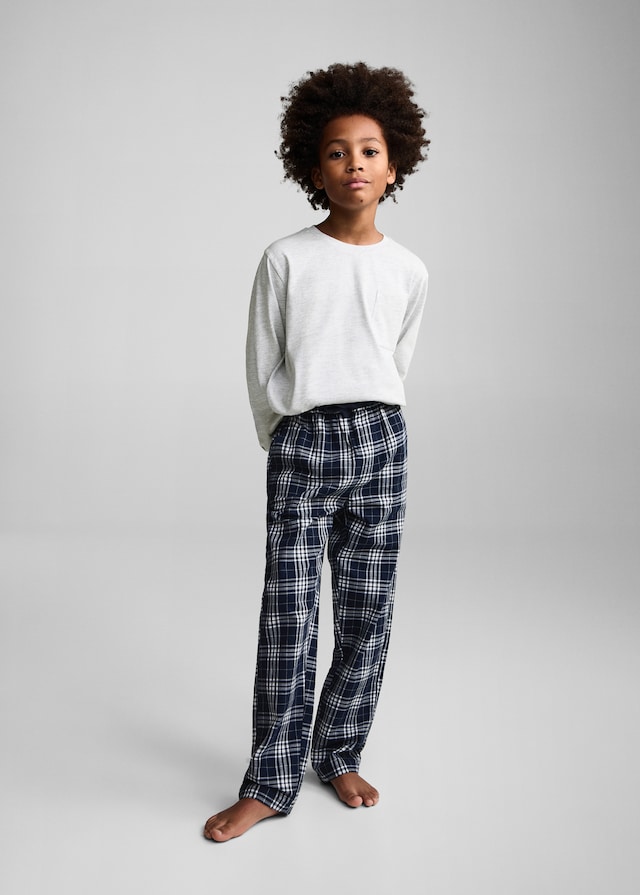 Mango Karierter Baumwoll-Pyjama