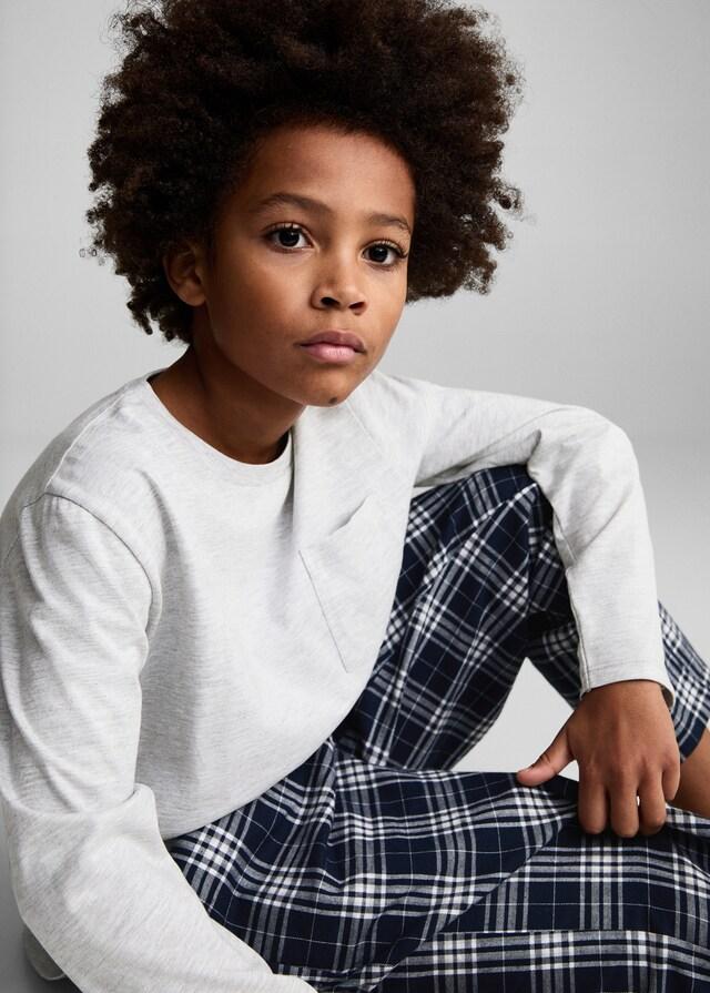 Mango Karierter Baumwoll-Pyjama