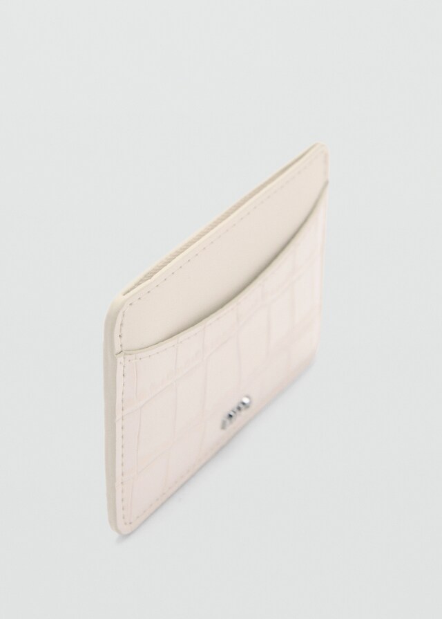 Mango Kartenetui Mit Krokoleder-Effekt