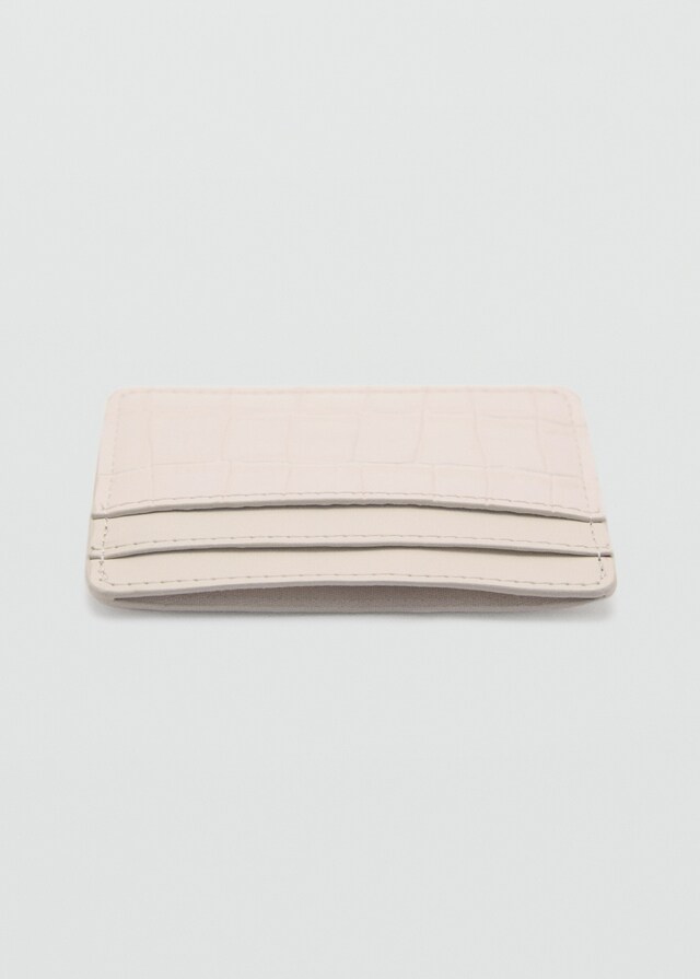 Mango Kartenetui Mit Krokoleder-Effekt