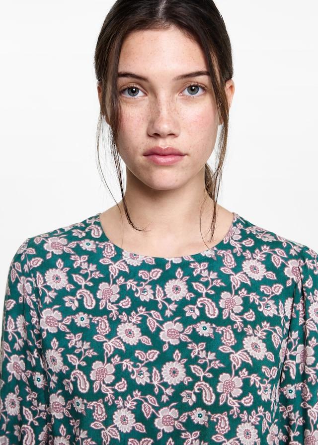 Mango Kleid Mit Buchstaben-Muster Und Raffdetails