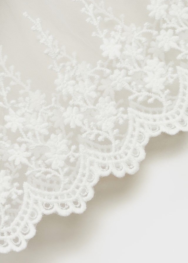 Mango Kleid Mit Gestickten Details