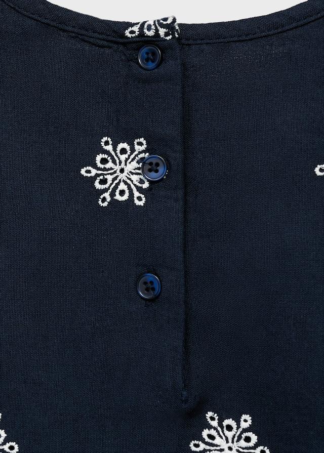 Mango Kleid Mit Gestickten Details