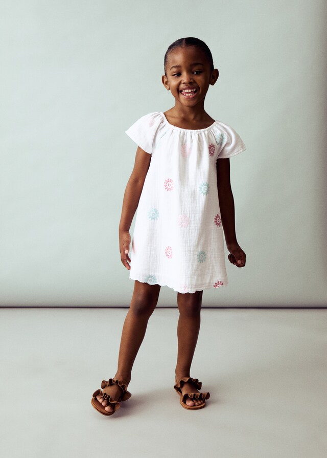 Mango Kleid mit gestickten Details